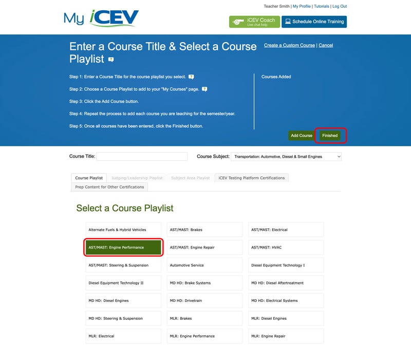 ASE A8 Engine Performance